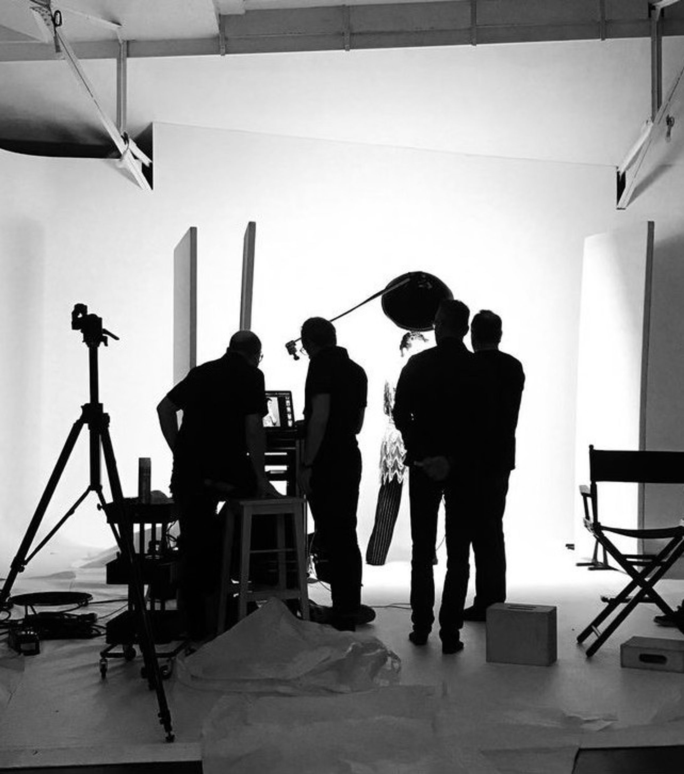 En tournage au studio